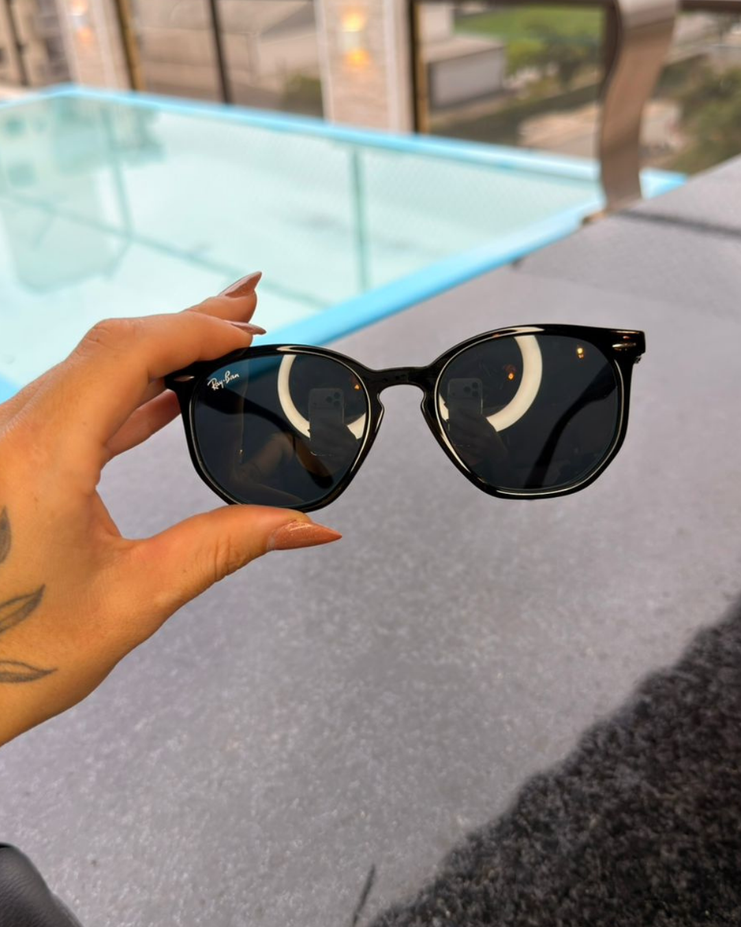 Óculos de Sol Ray-Ban Clássico Preto Redondo