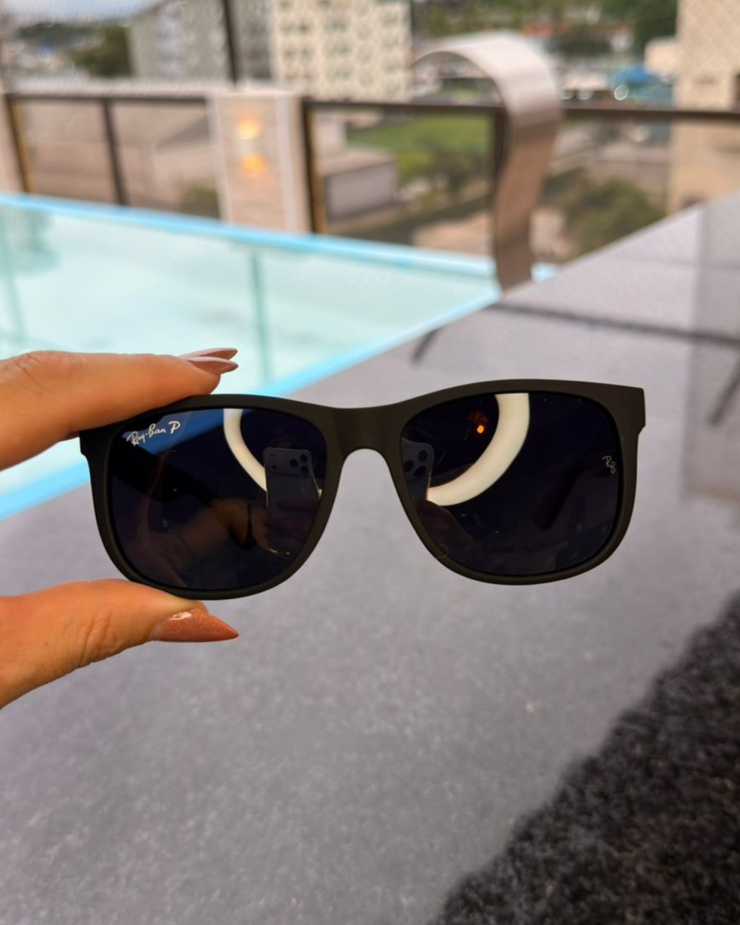 Óculos de Sol Ray-Ban Justin Preto Fosco Polarizado