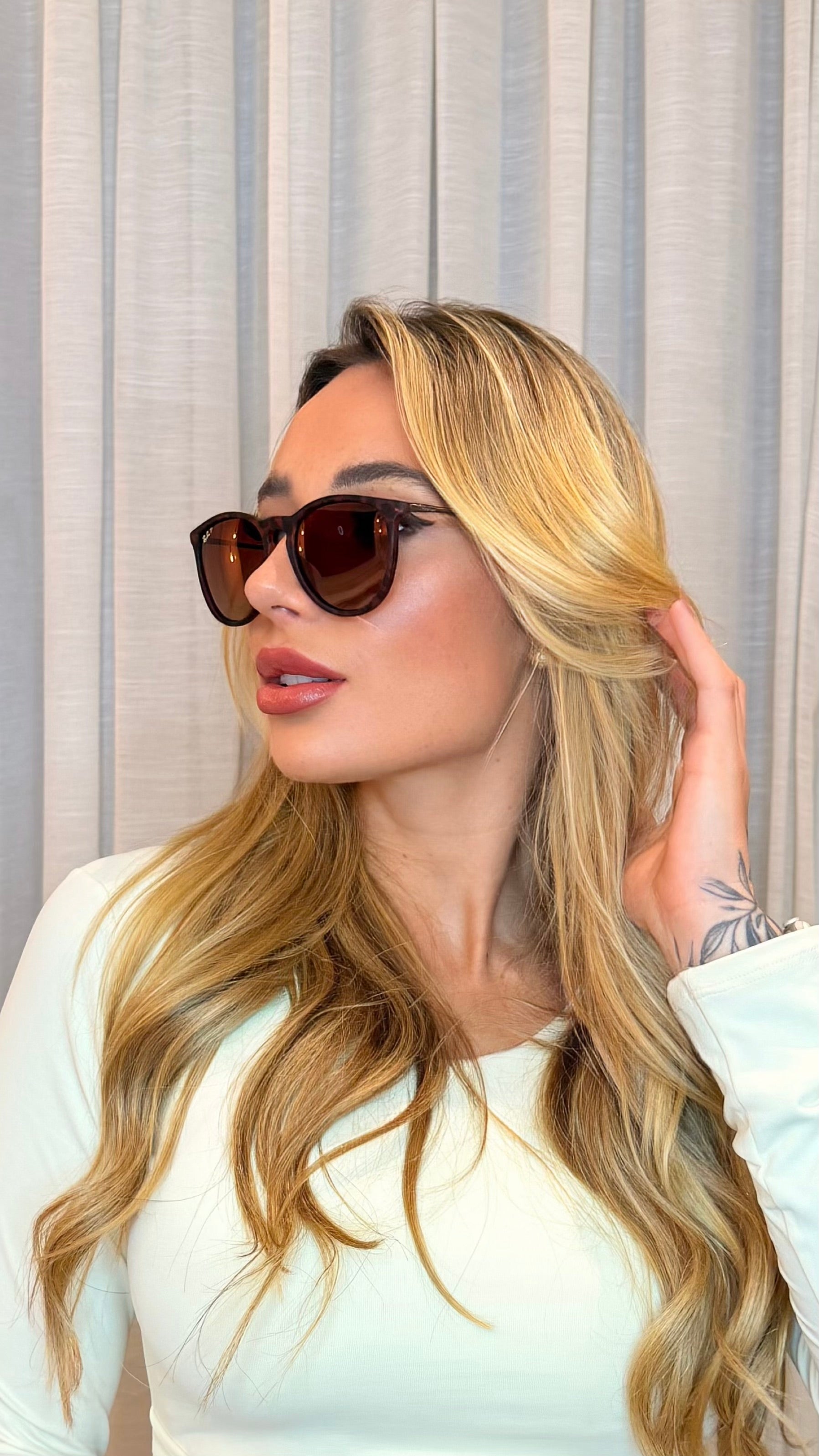Óculos de Sol Ray-Ban Redondo Polarizado Tartaruga