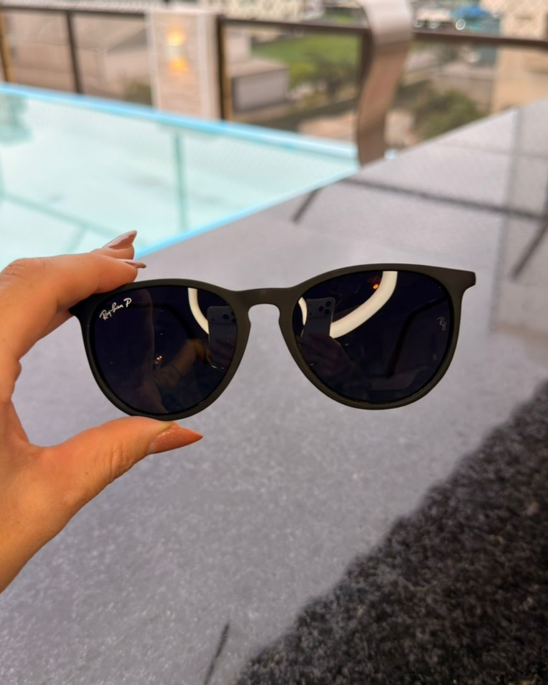 Óculos de Sol Ray-Ban Erika Polarizado Preto Fosco