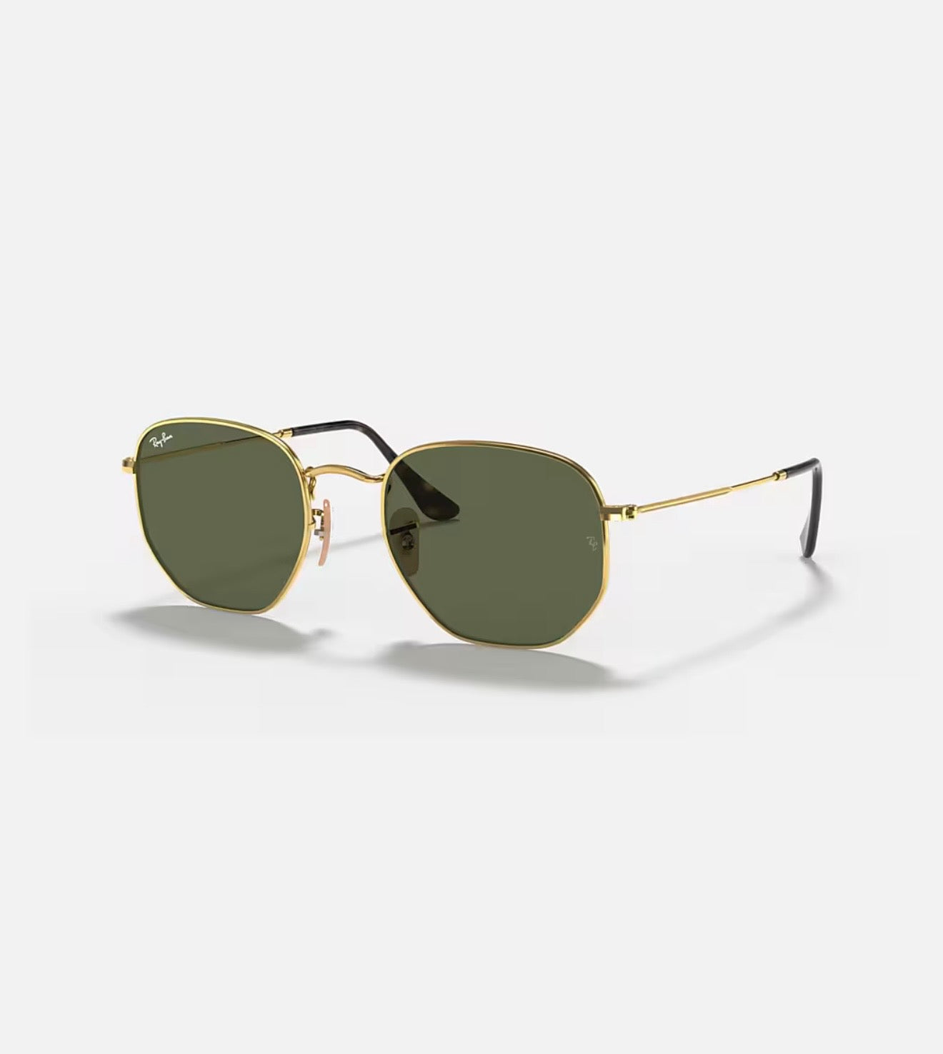 Óculos de Sol Ray-Ban Hexagonal Dourado Lente Verde