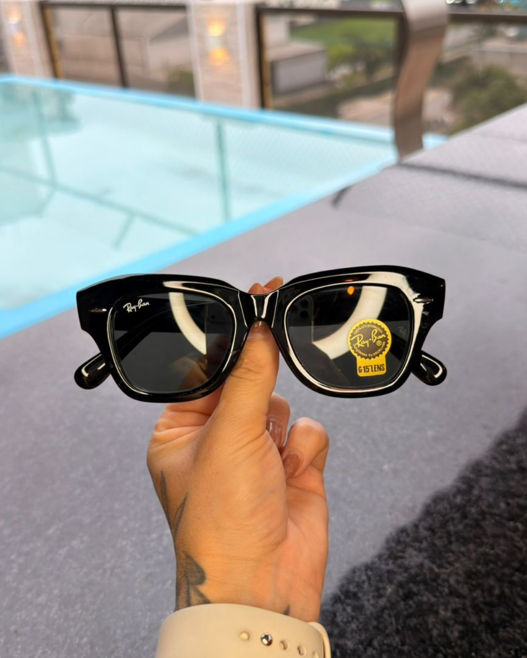 Óculos de Sol Ray-Ban Meteor Preto G-15 Lens Clássico