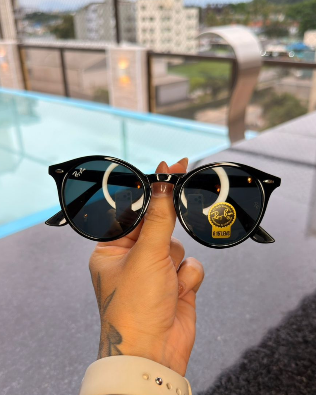 Óculos de Sol Ray-Ban 2180 Preto Clássico G-15