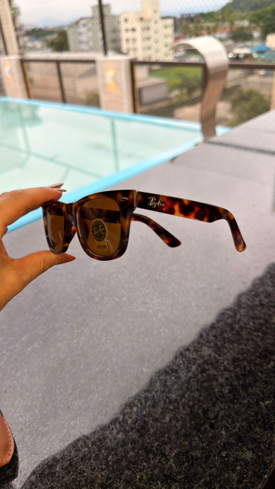 Óculos de Sol Ray-Ban Wayfarer Marrom Clássico G-15