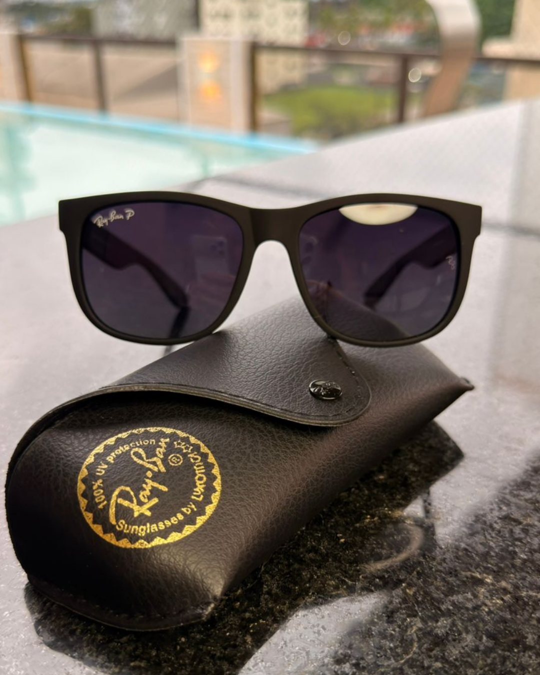 Óculos de Sol Ray-Ban Justin Preto Fosco Polarizado
