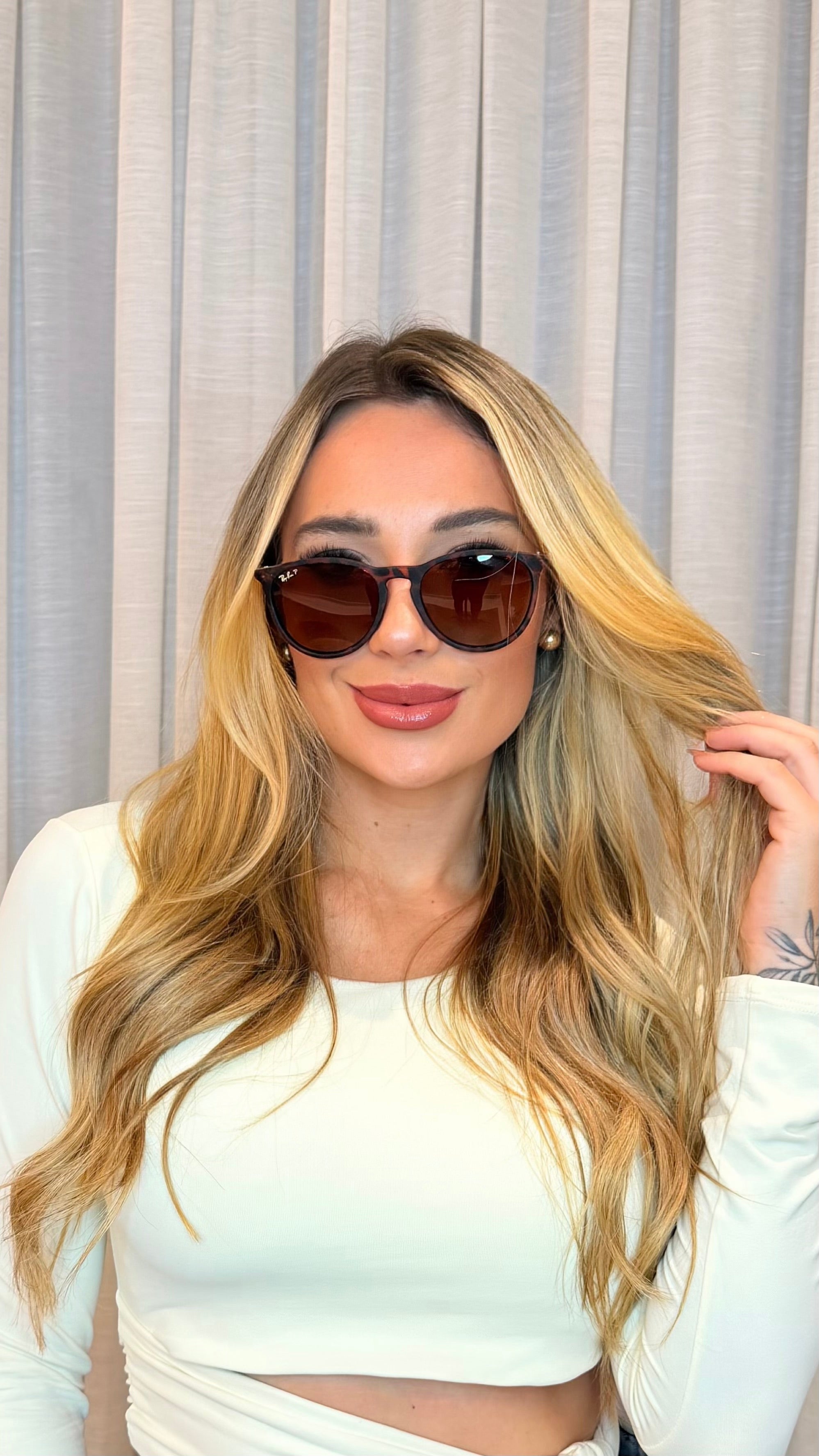 Óculos de Sol Ray-Ban Redondo Polarizado Tartaruga