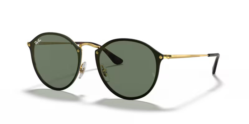 Óculos de Sol Ray-Ban Round Blaze Classic Preto e Dourado