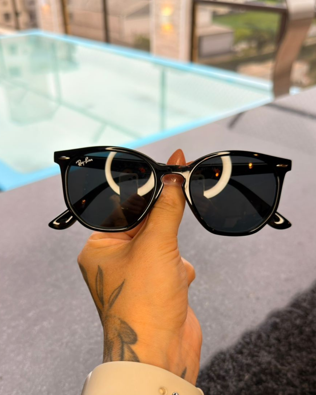 Óculos de Sol Ray-Ban Clássico Preto Redondo