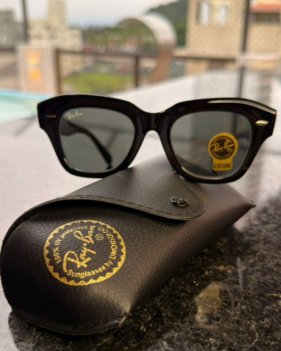 Óculos de Sol Ray-Ban Meteor Preto G-15 Lens Clássico